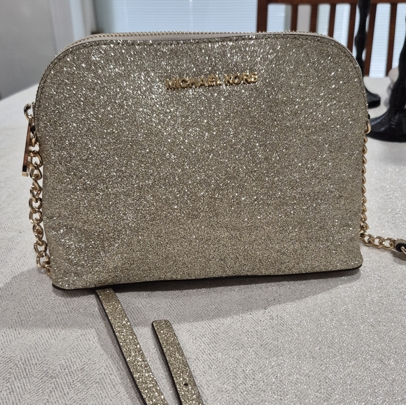 Michael Kors Handbags - Michael Kors Sparkling Gold Crossbody Bag